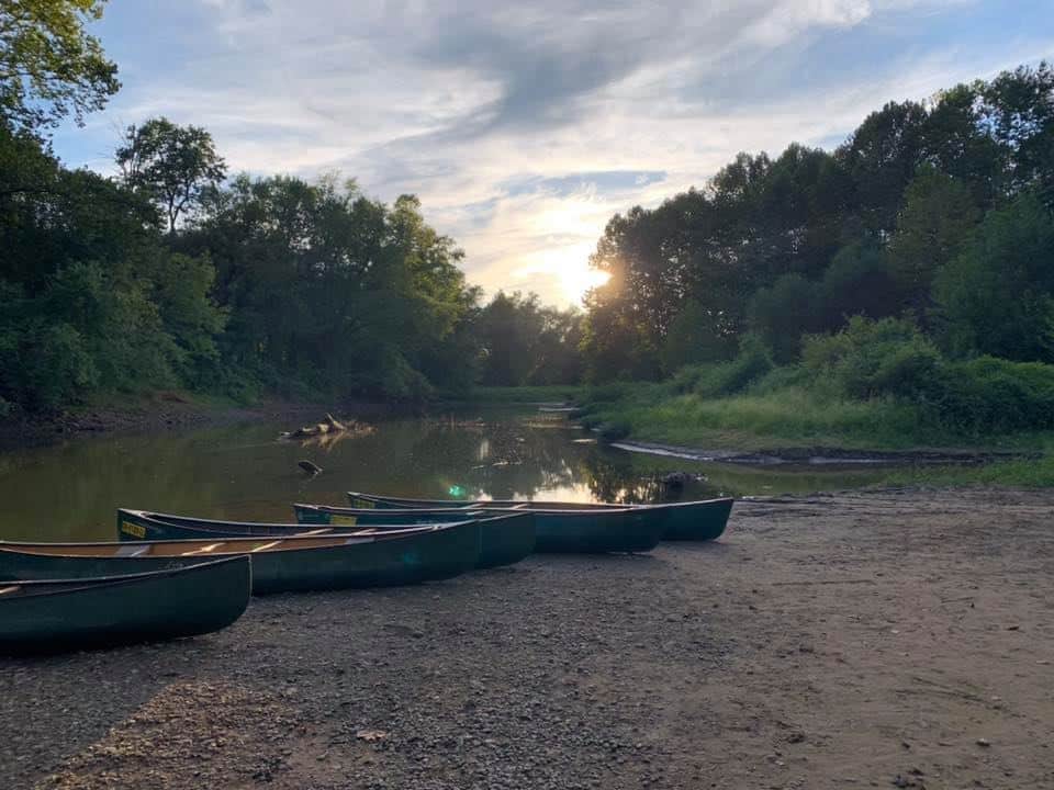 Hocking Hills Canoe Livery canoes on the river